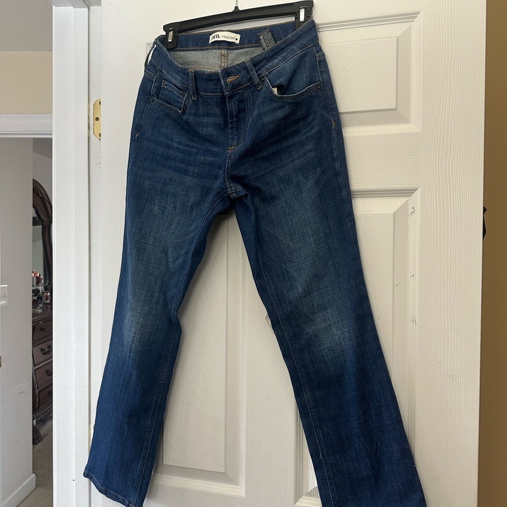 Zara Blue Straight Leg Jeans
